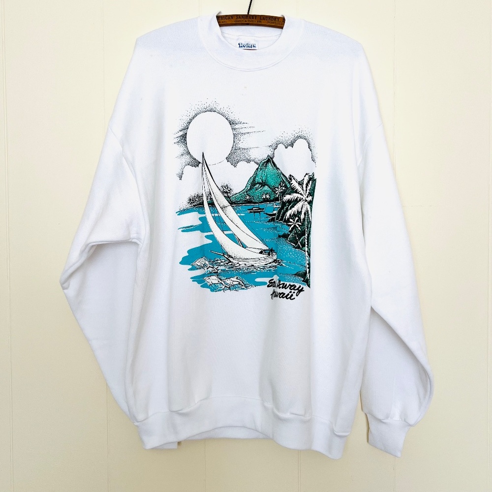 VTG 80's Deadstock Hawaii Sweatshirt - Picture 2 of 10